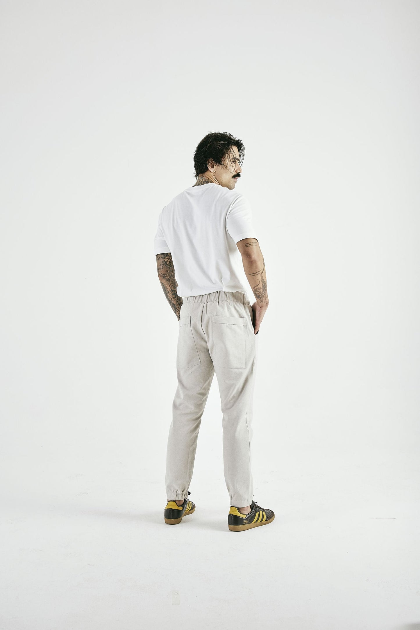 Calça Pregas Turim Off White