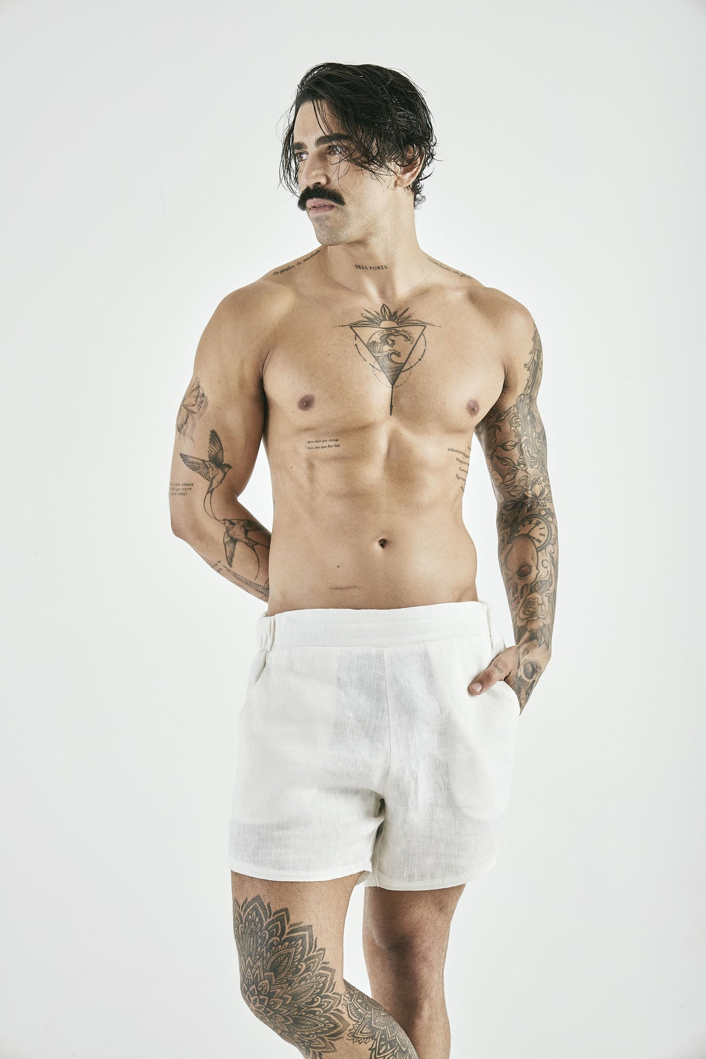 Bermuda Linho Cannes Off White