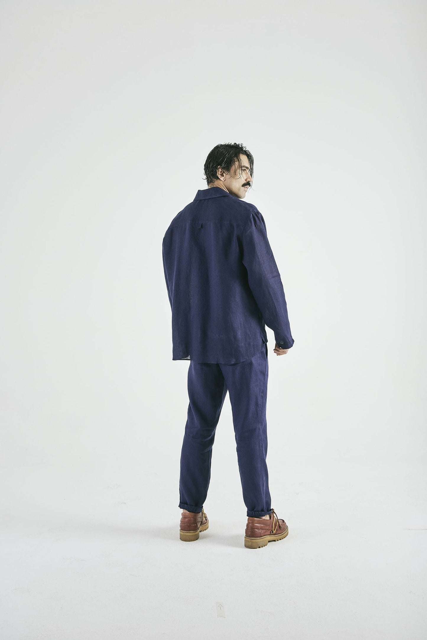 Calça Linho Cannes Azul Marinho